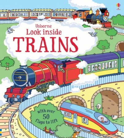 Usborne Look Inside Trains (Hardback Book)